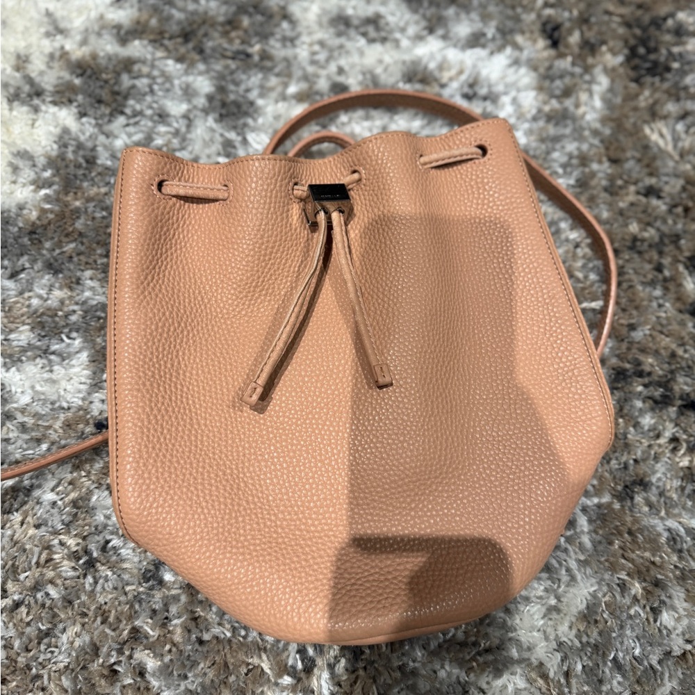 Aritzia Auxiliary Pebbled Leather Bucket Bag